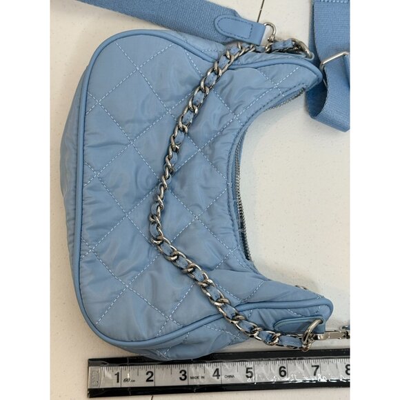 INC International Concepts Blue Quilted Crossbody Shoulder Bag Purse Handbag - Picture 11 of 14